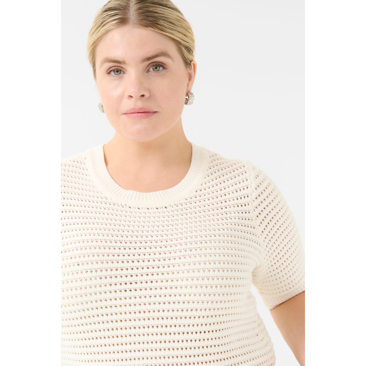 Knitted pullover blanc, KAFFE CURVE