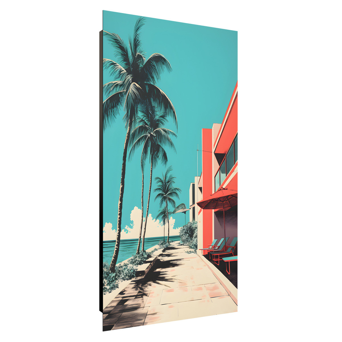 Tableau Sur Verre Synthétique Plage Vintage PLAGE tableau en verre synthétique, CEANOTHE