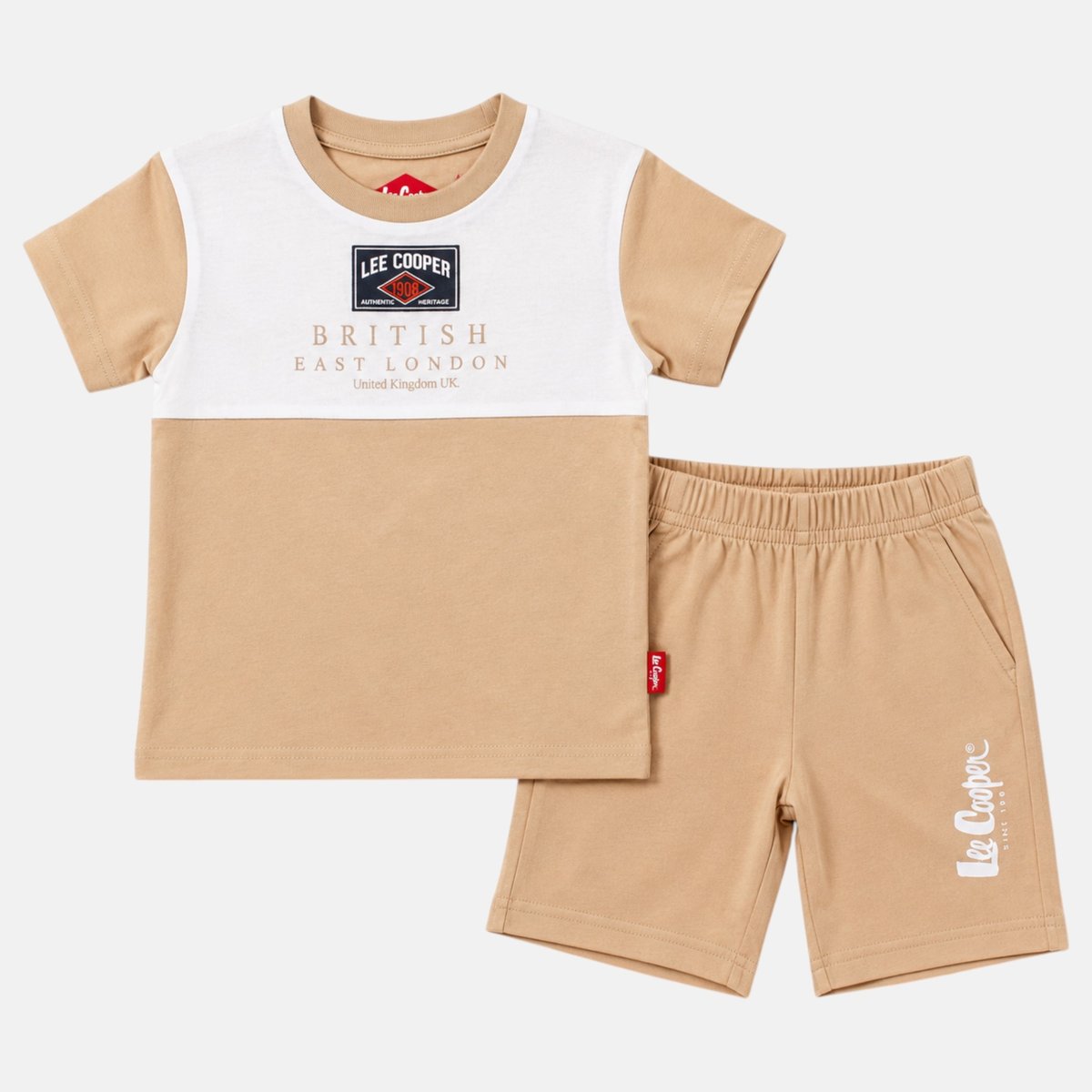 Ensemble t-shirt et short assorti HOLIDAY beige, LEE COOPER