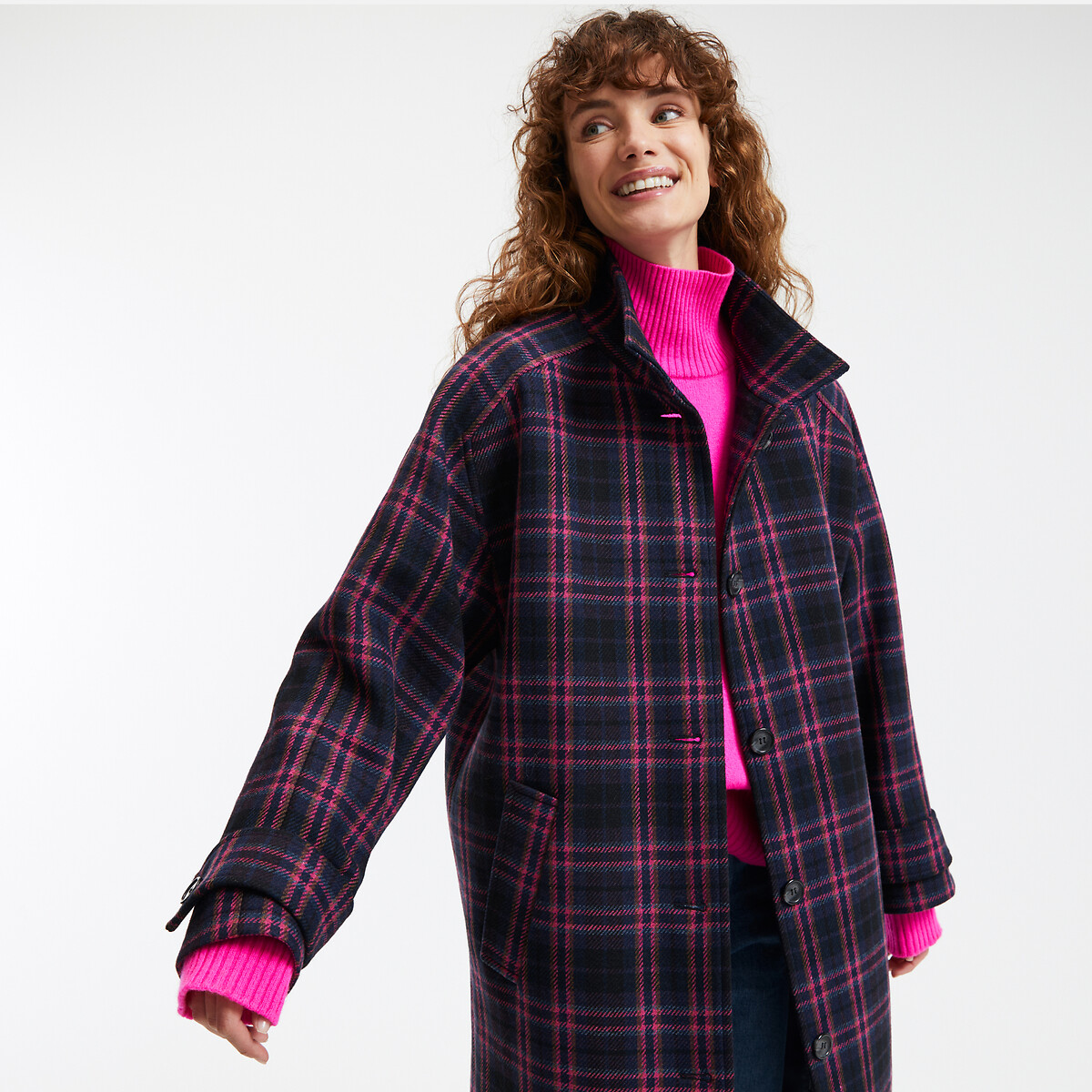 Check wool coat | La Redoute Check wool coat | La Redoute