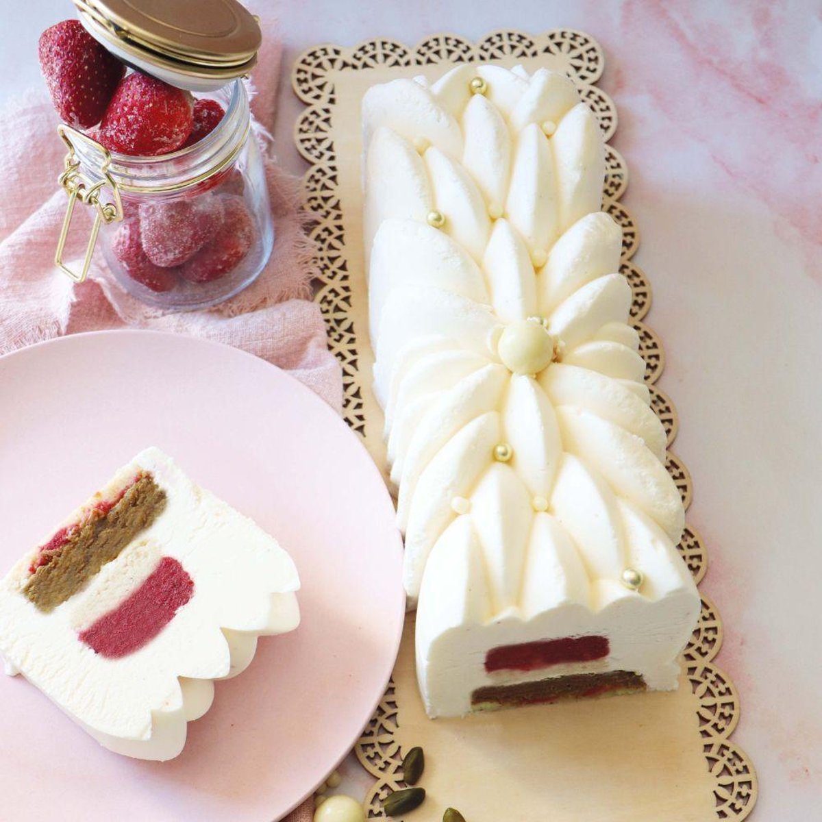 Moule Silicone Bûche 3D Instant blanc, SCRAPCOOKING