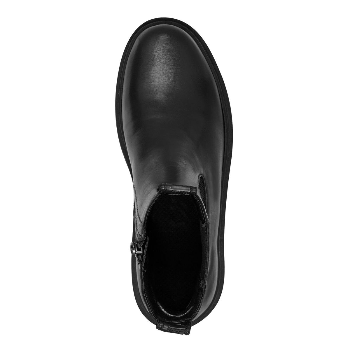 Bottine Chelsea en cuir noir cuir, TAMARIS