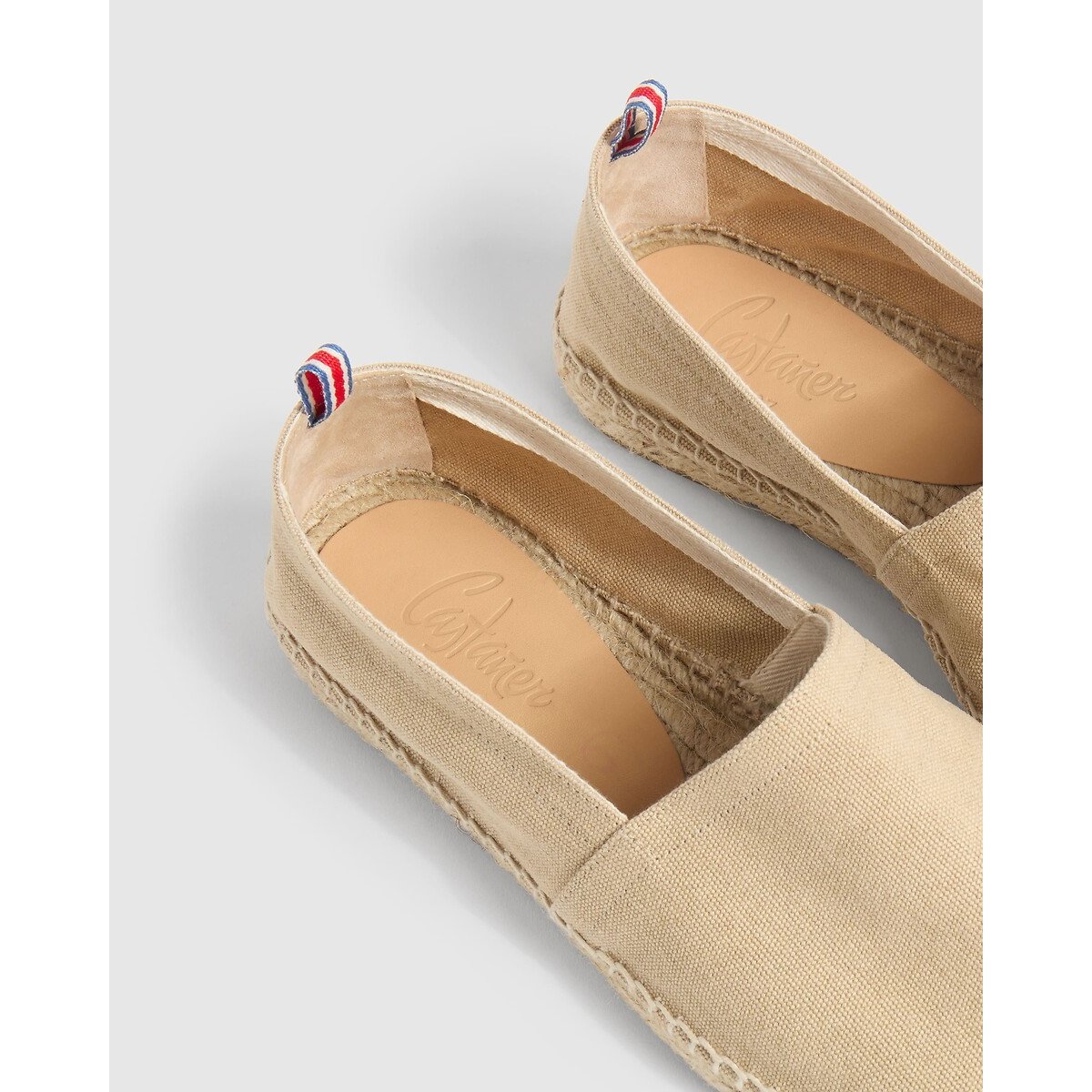Espadrilles en coton beige, CASTANER