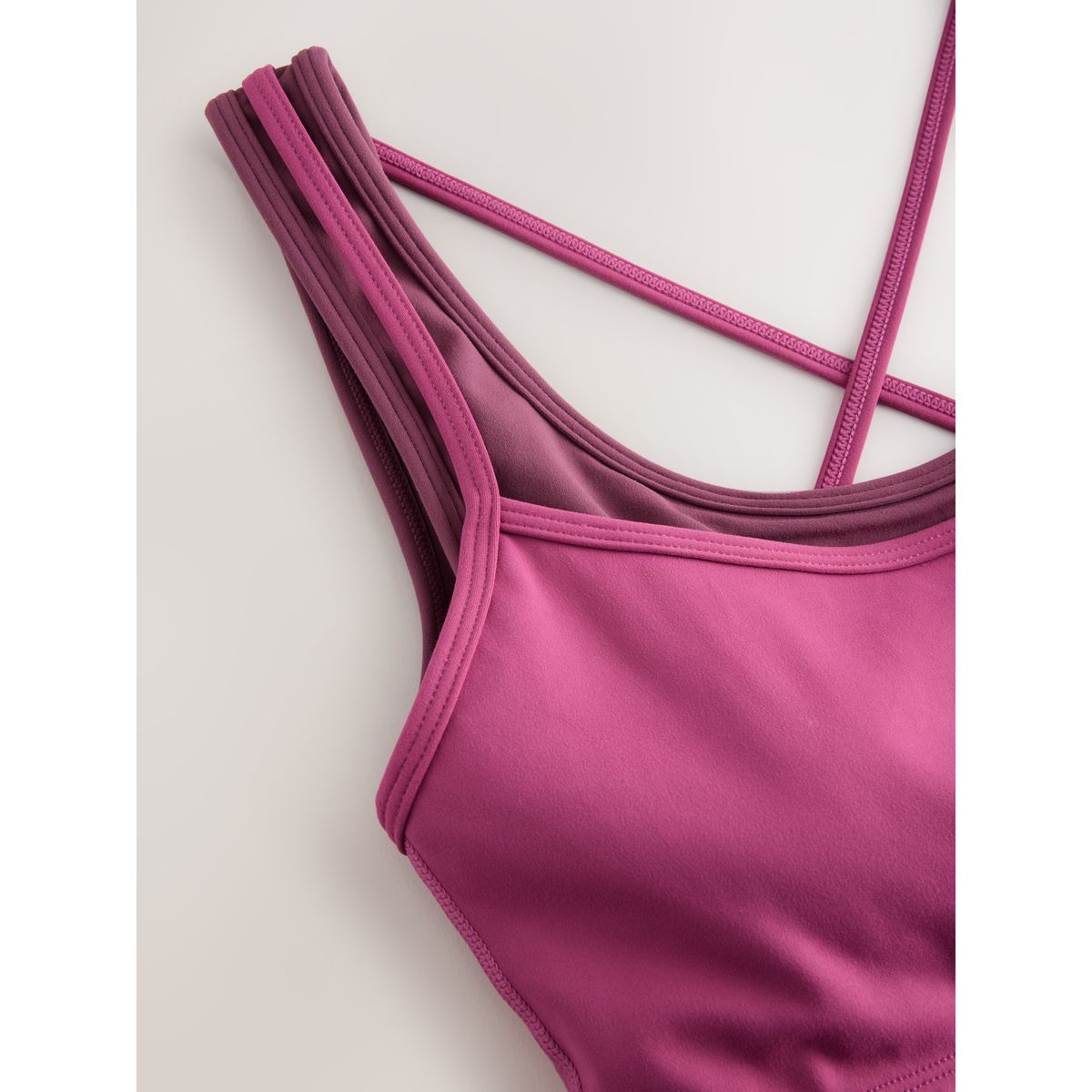 Soutien-gorge sport superposé à dos croisé rose, NEXT