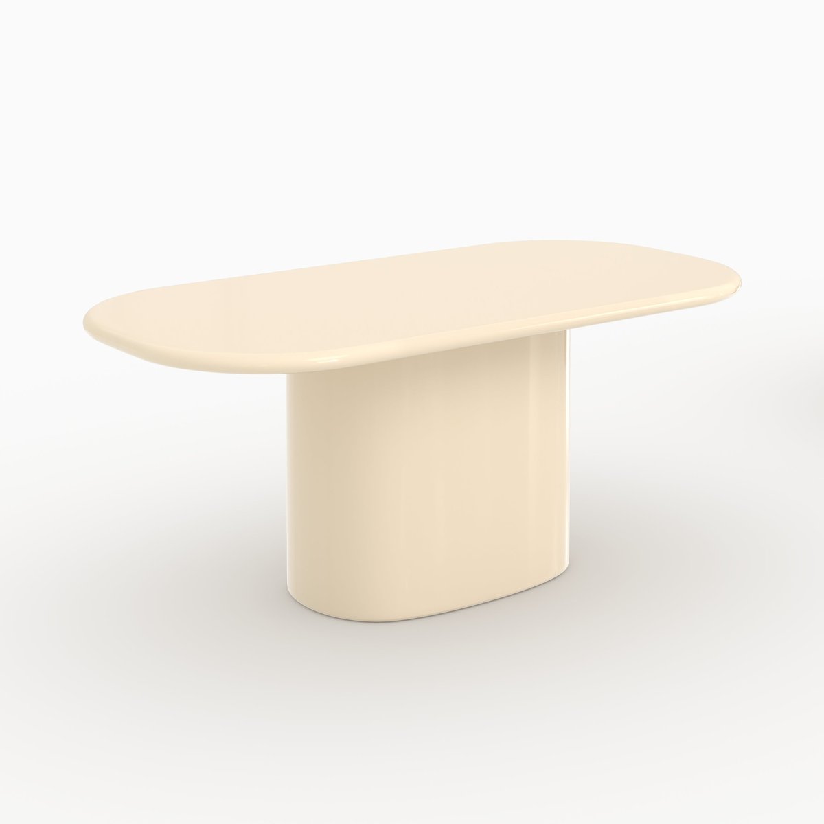Table rectangulaire laquée en MDF, 6 personnes - LYDIA blanc, MAISON PAVANE