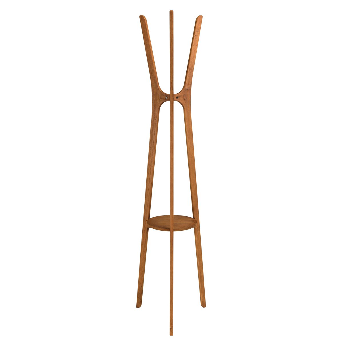 Porte-manteau en bois de teck recyclé SWING bois naturel, PIER IMPORT