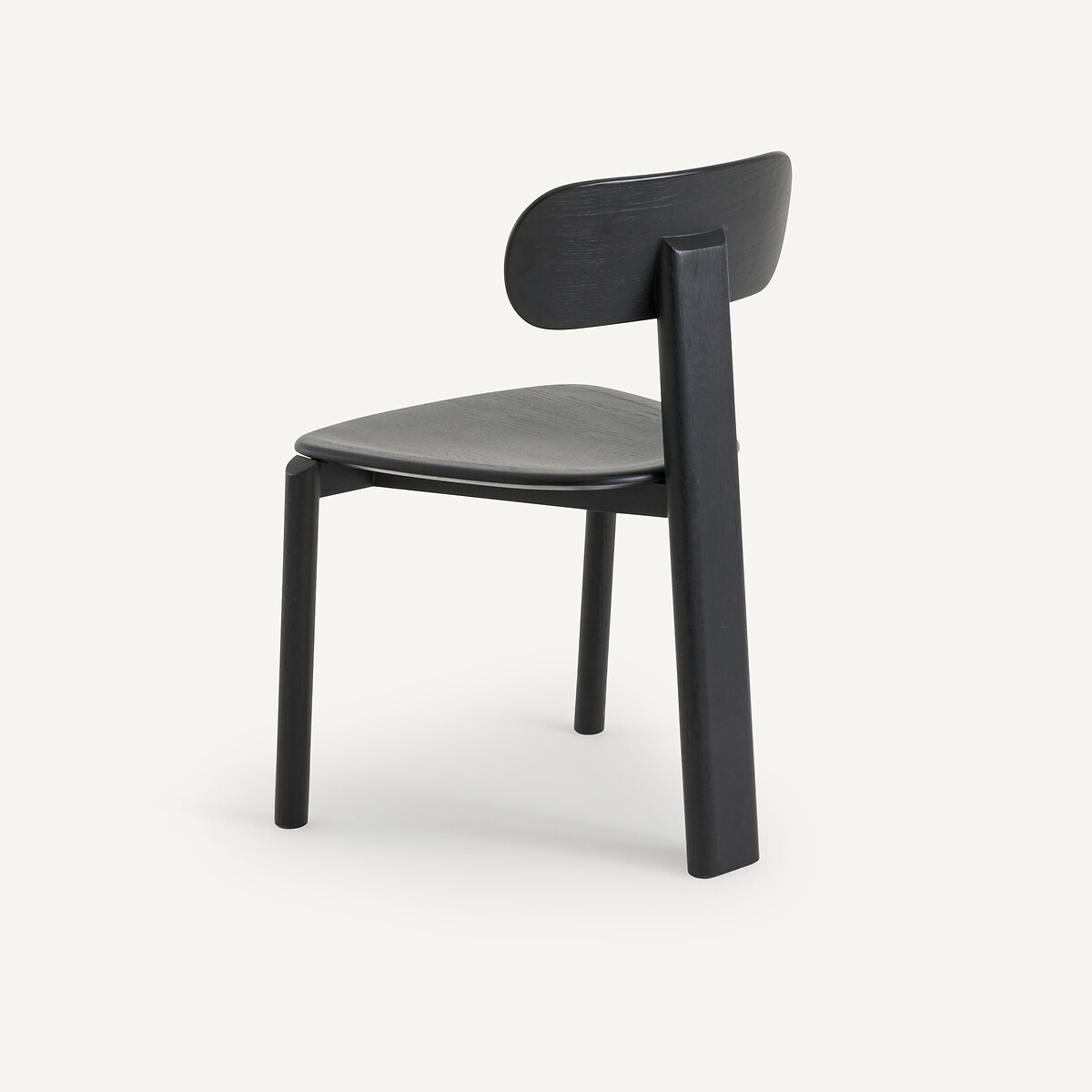Chaise 3 pieds, en chêne et plaqué chêne teinté, MARAIS noir, AM.PM X EMMANUEL GALLINA