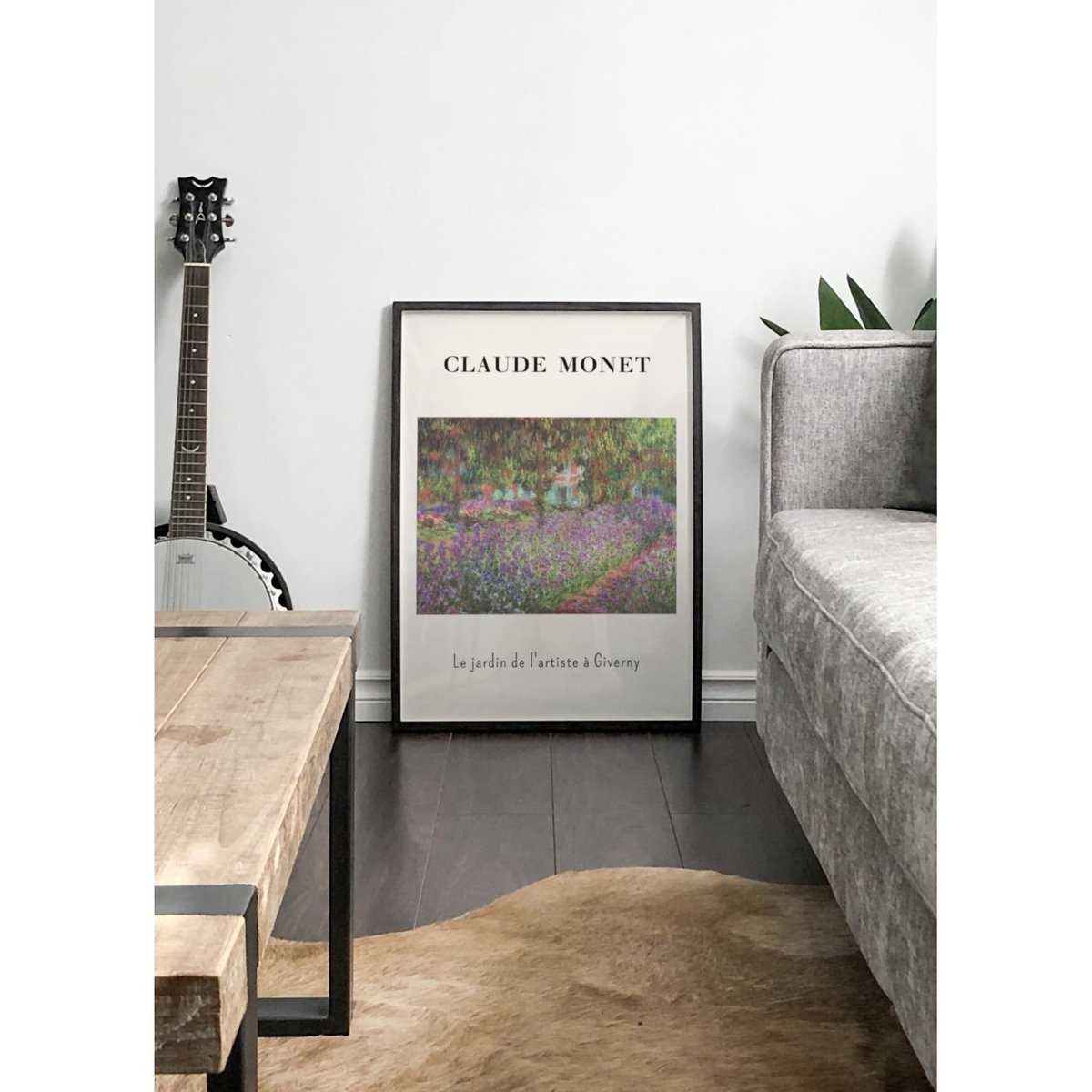 Affiche Claude Monet - Le Jardin de l'artiste à Giverny blanc, L'AFFICHERIE