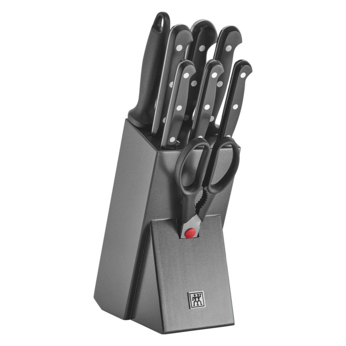 9-pcs, Bloc de couteaux, Anthracite couleur unique, ZWILLING