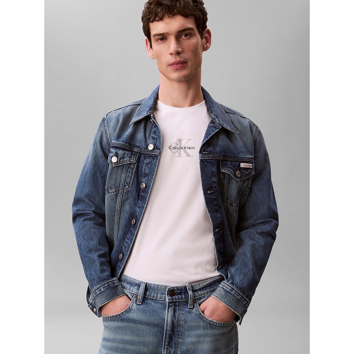 Logo Print T-Shirt with Short Sleeves white, CALVIN KLEIN JEANS