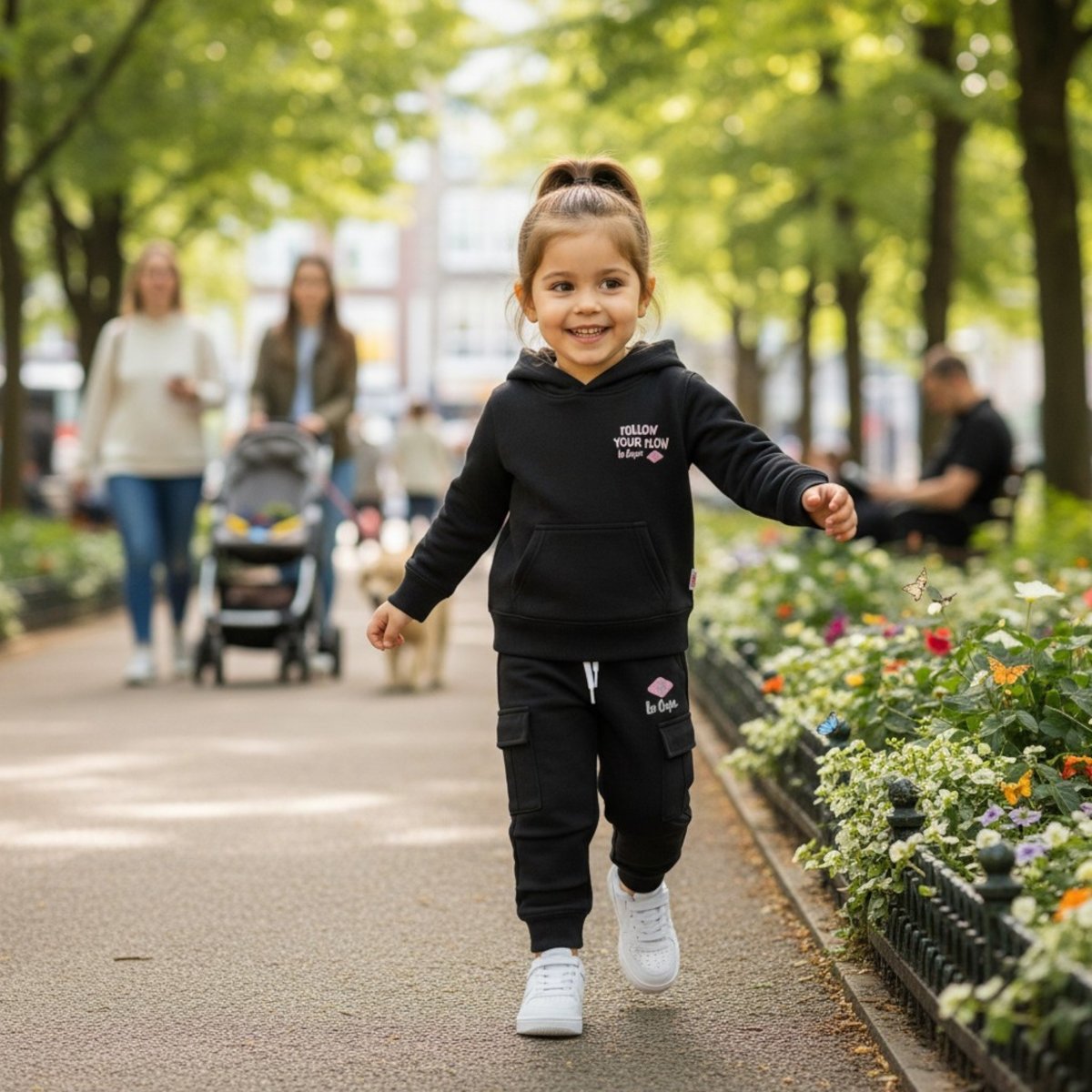 Ensemble sweat à capuche et pantalon de jogging JOGGY noir, LEE COOPER