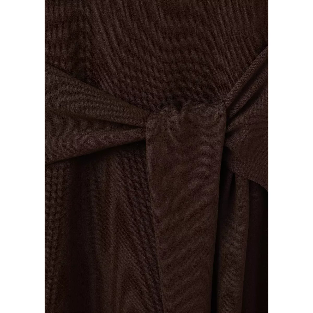 Robe maille nouée marron, MANGO