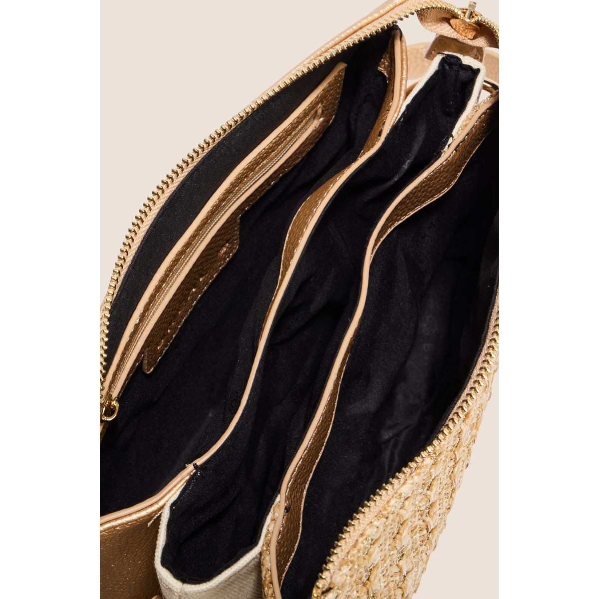 Sac pochette tressé ecru, BREAL