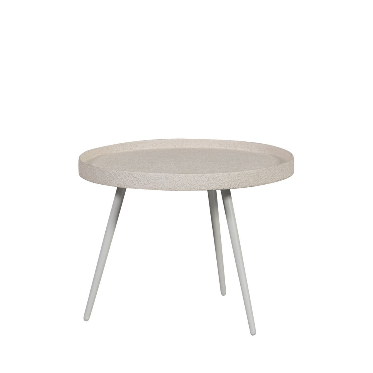 Table basse ronde en métal  58cm- BOUNDS beige, WOOOD