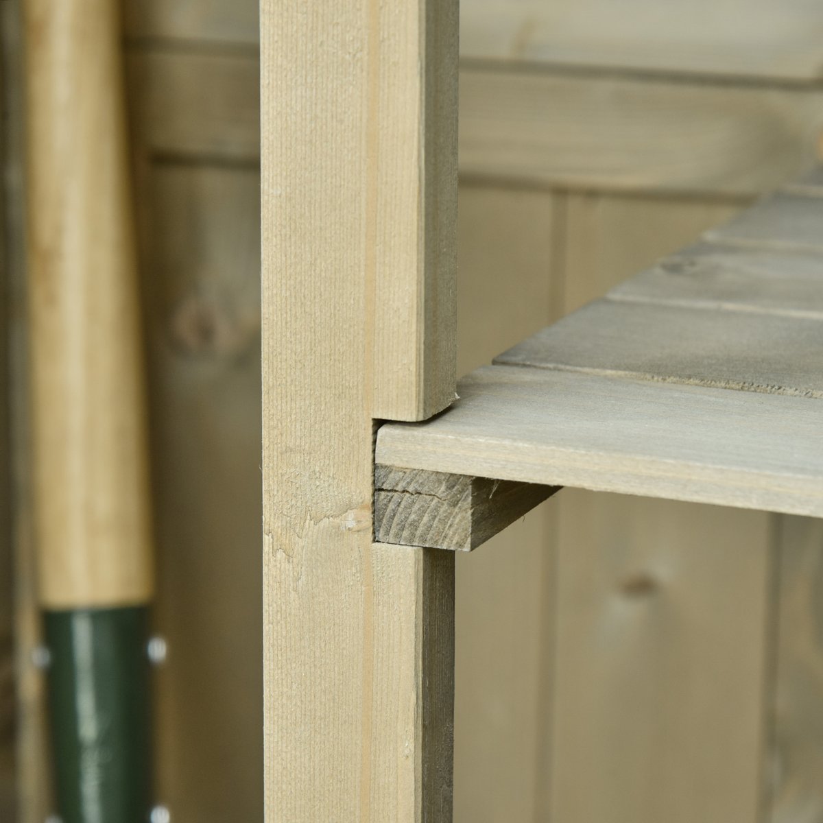 Abri de jardin Bois Sable, Vert vert, OUTSUNNY