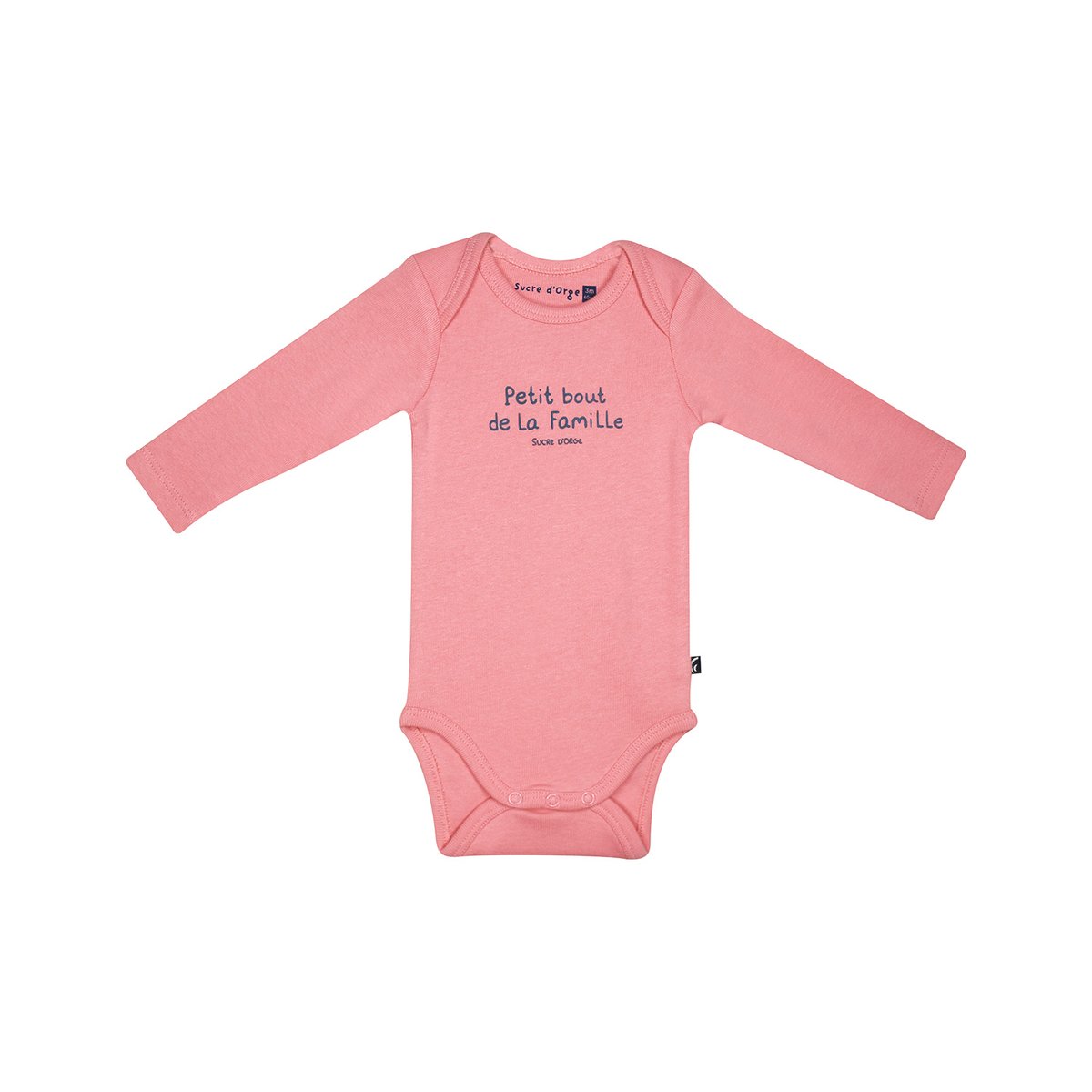 Lot de 3 bodies janelle manches longues bebe rose, SUCRE D'ORGE