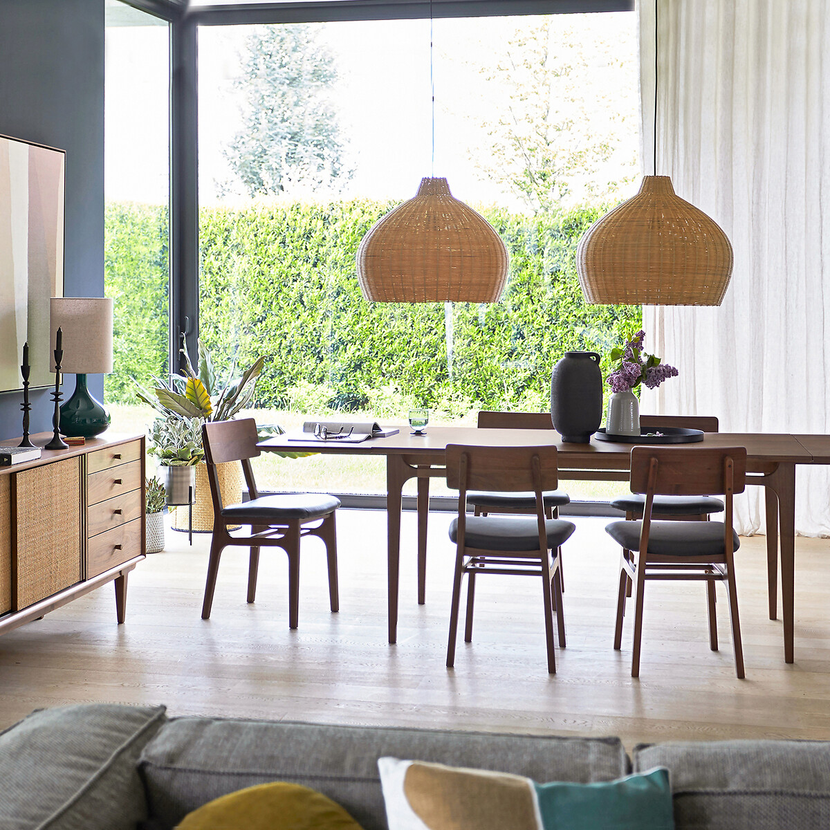 Suspension en bambou tressé Ø60 cm, Vani naturel, LA REDOUTE INTERIEURS