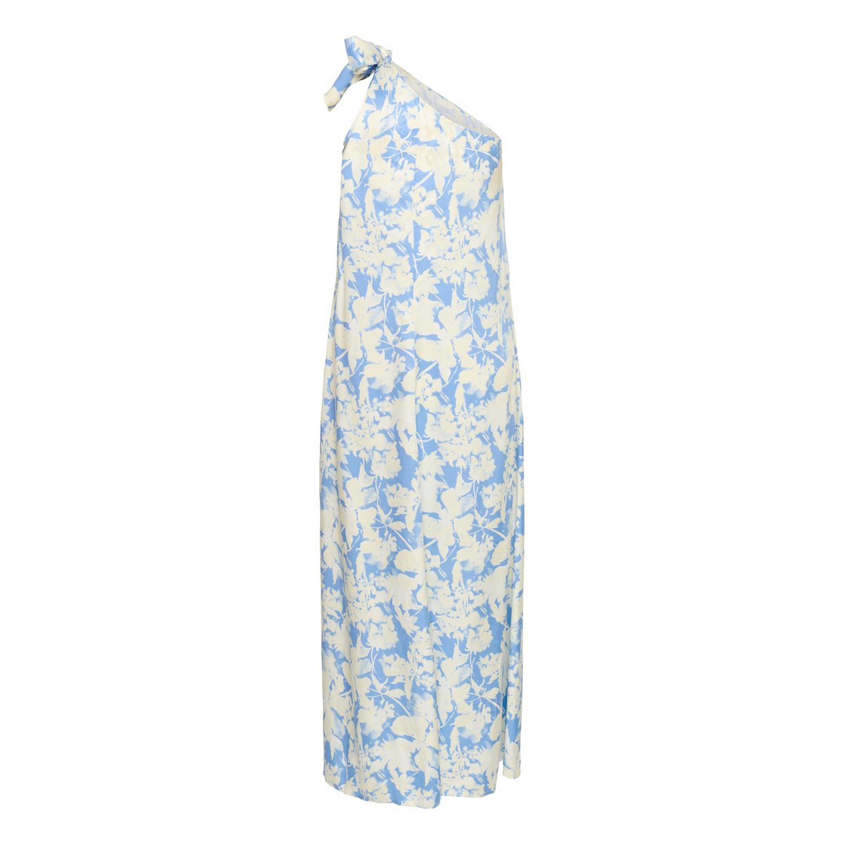 Robe bleu vista blue floral print, SOAKED IN LUXURY