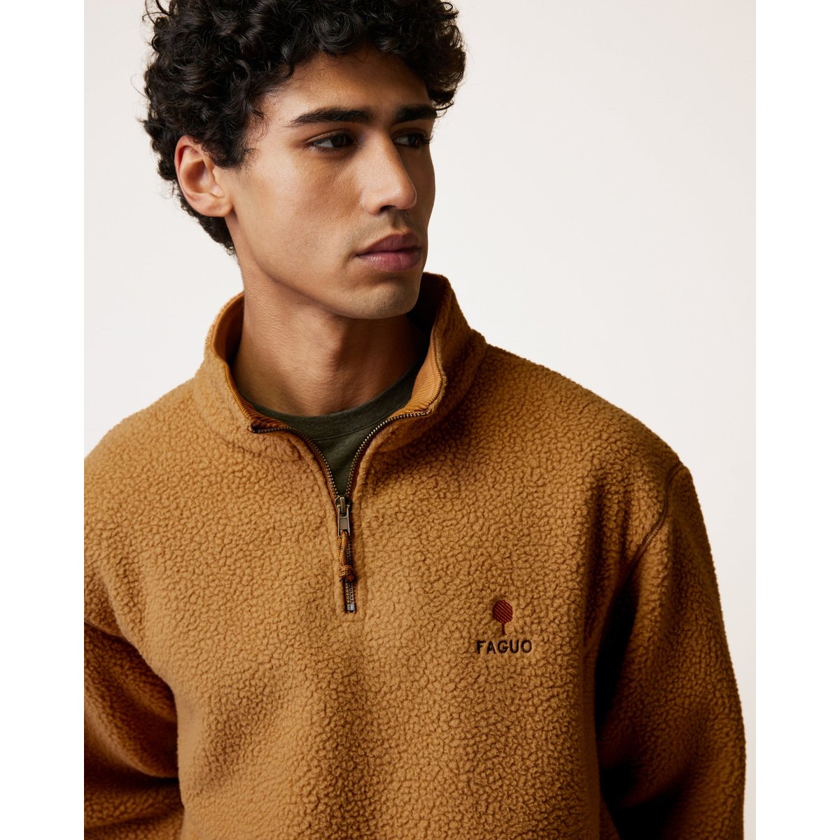 Polaire en sherpa camel, FAGUO