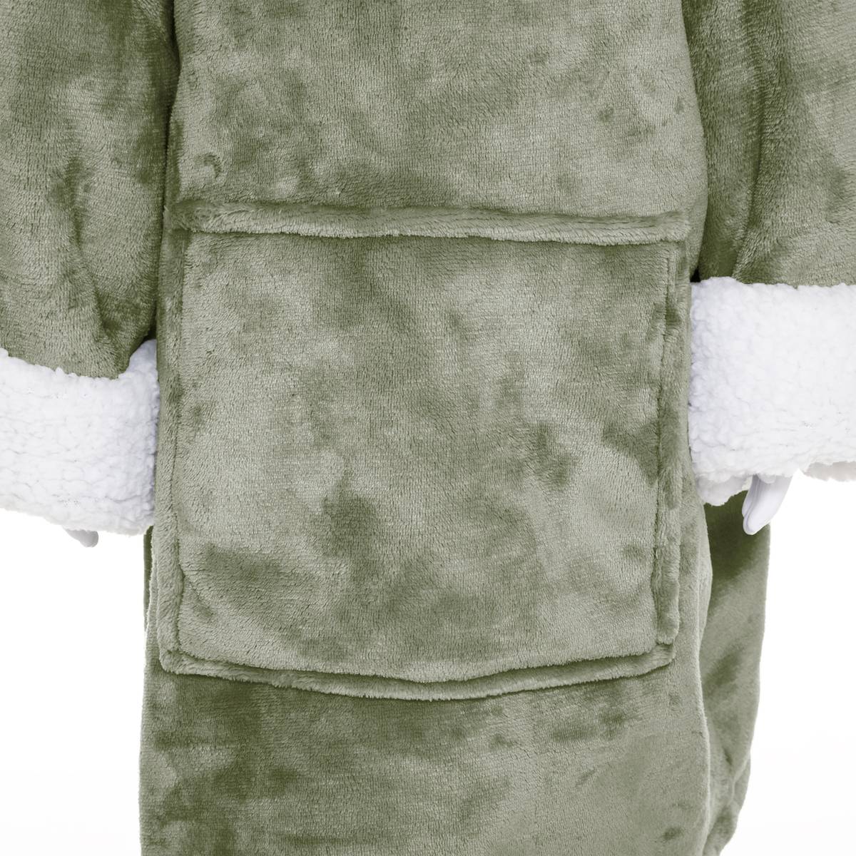 Plaid sweatshirt capuche enfant HIIS vert, ATMOSPHERA FOR KIDS