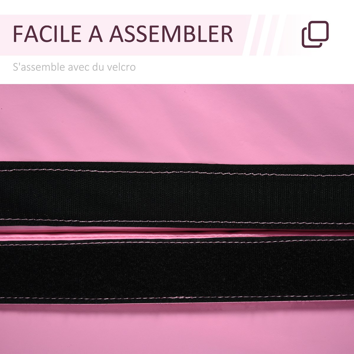 Tapis de protection pour pole dance Plastique rose, HOMCOM