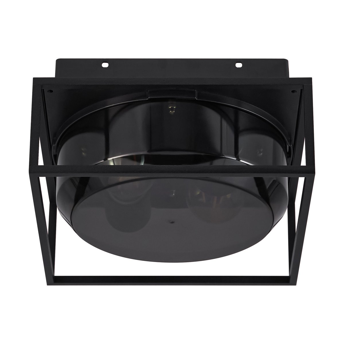 Plafonnier Rond et moderne pour l'exterieur en aluminium, GRIFFIN smoked, NORDLUX
