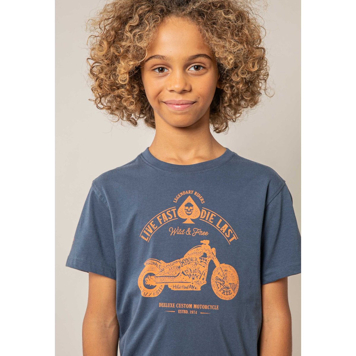 T-shirt garçon en coton PARK indigo, DEELUXE
