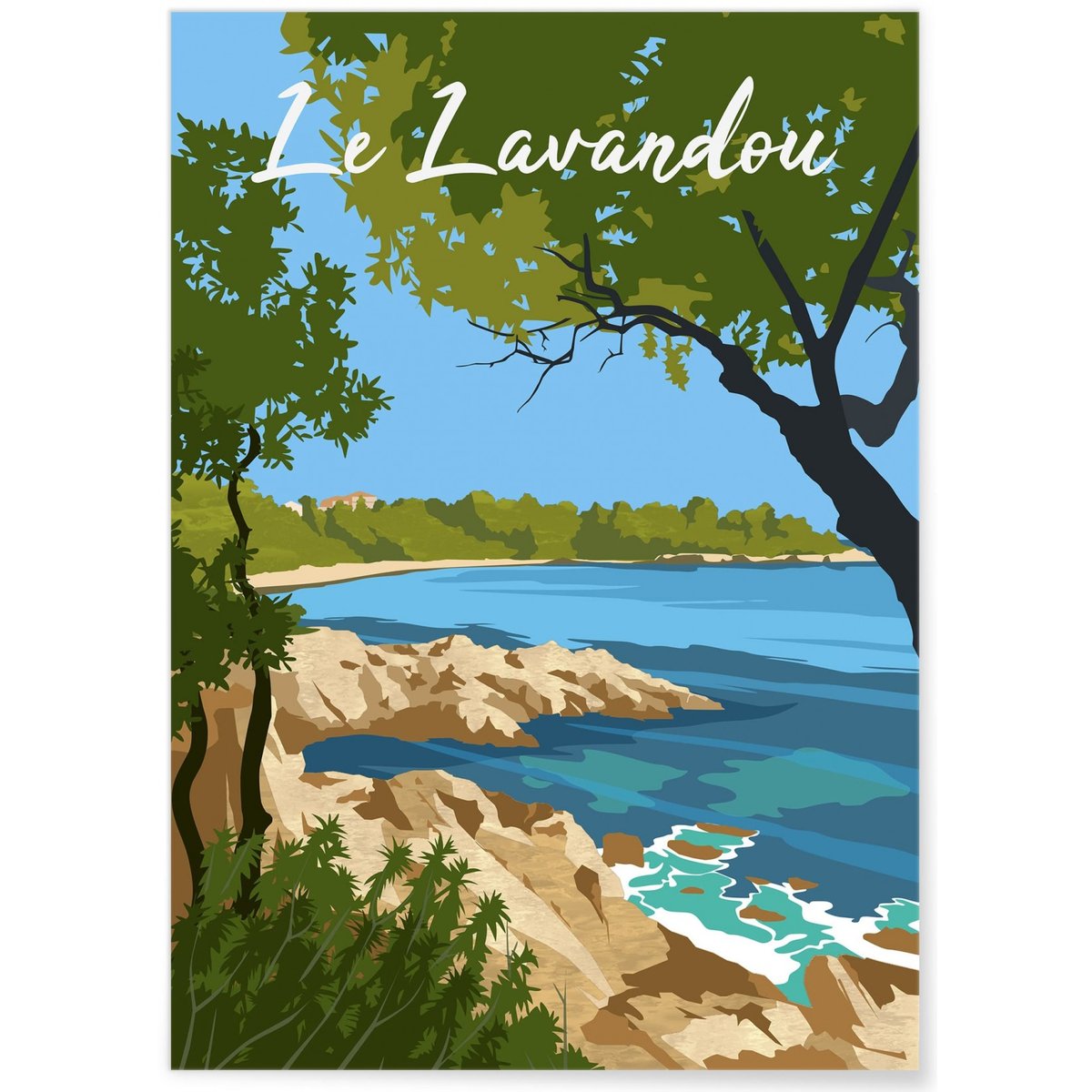 Affiche ville Le Lavandou blanc, L'AFFICHERIE