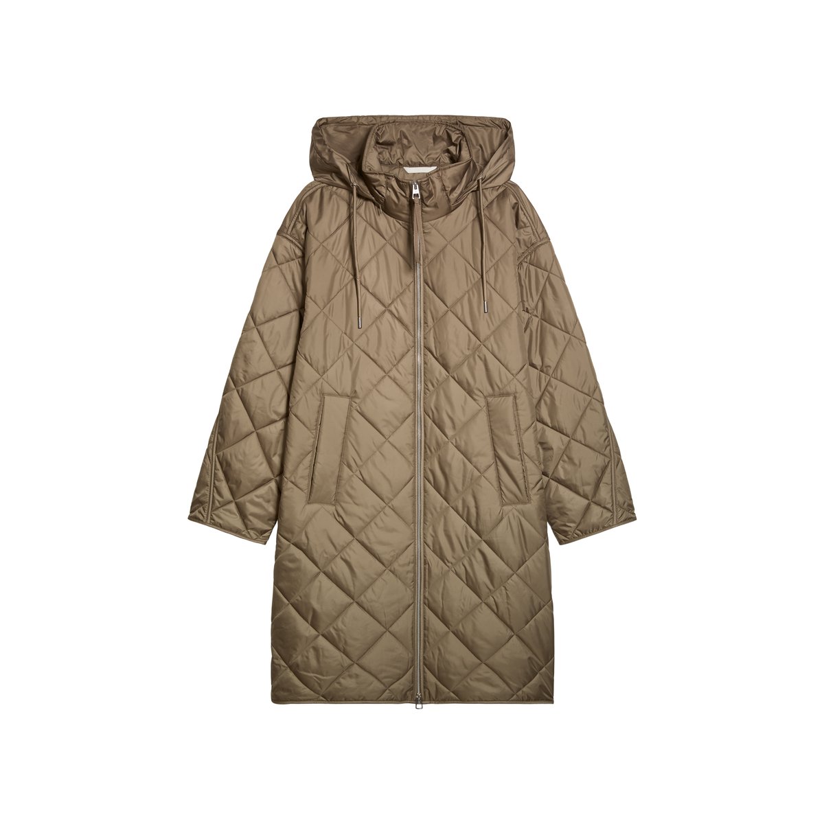 Manteau matelassé décontracté en polyester recyclé marron, MARC O'POLO