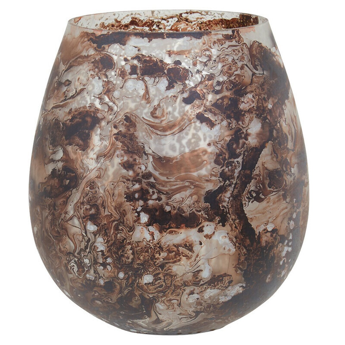 Large Speckled Candle Holder in Brown brown , ÉDITÉ