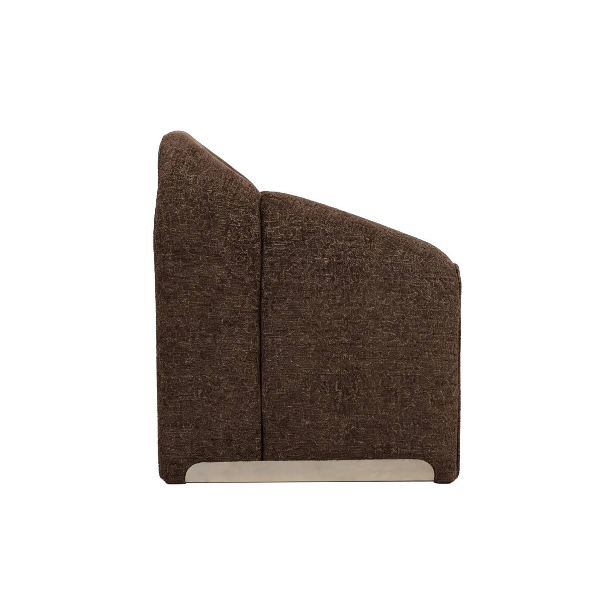 Fauteuil en tissu THÉA marron, MADE IN MEUBLES 