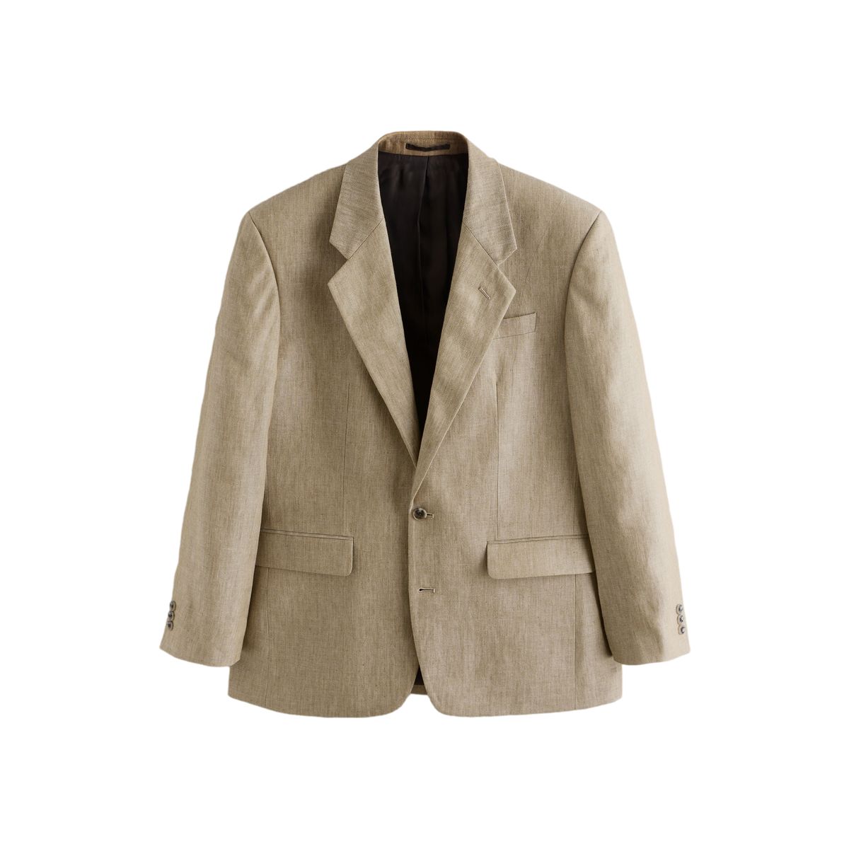 Veste de costume archive en lin marron fauve, NEXT