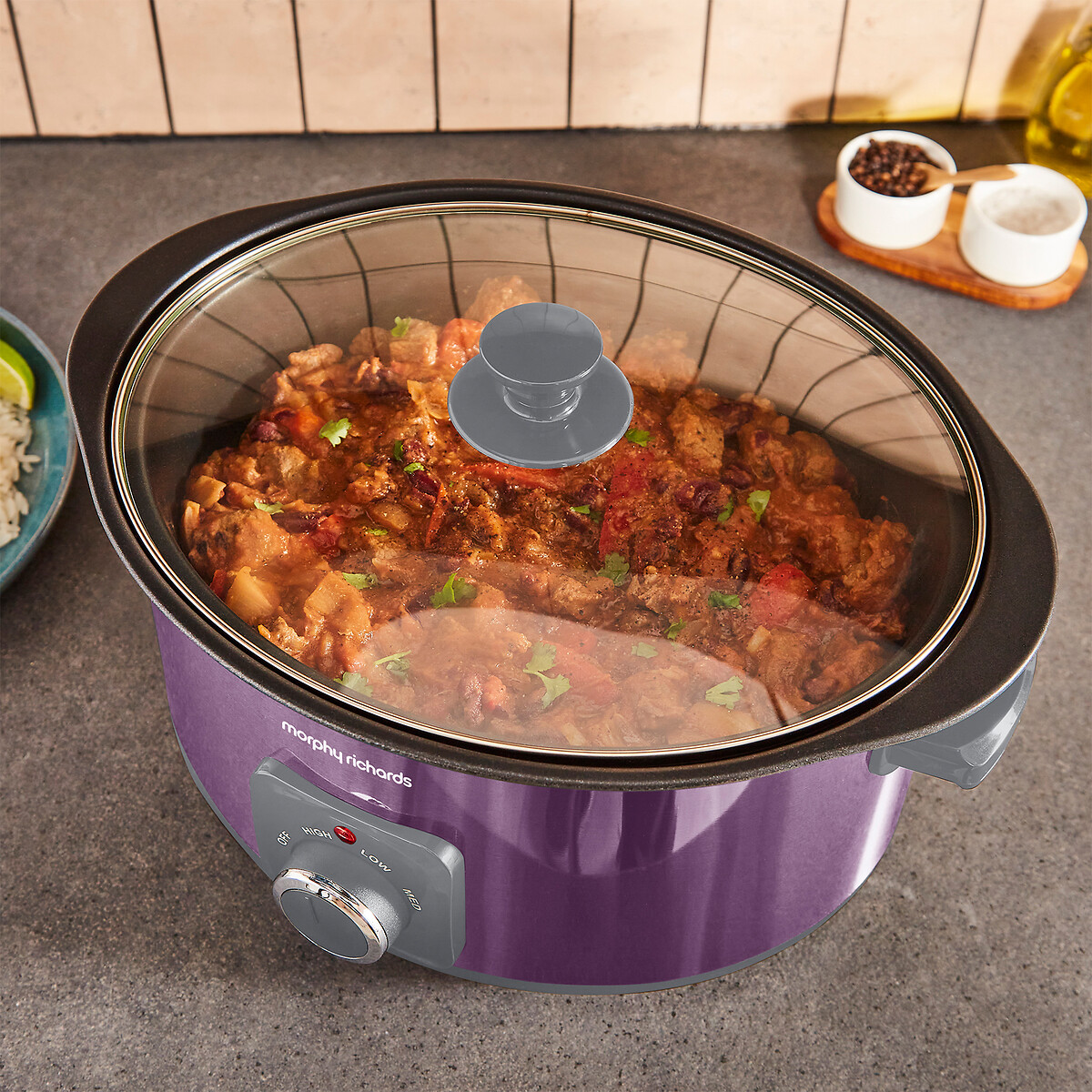 Accents Sear & Stew 6.5L Slow Cooker purple, MORPHY RICHARDS
