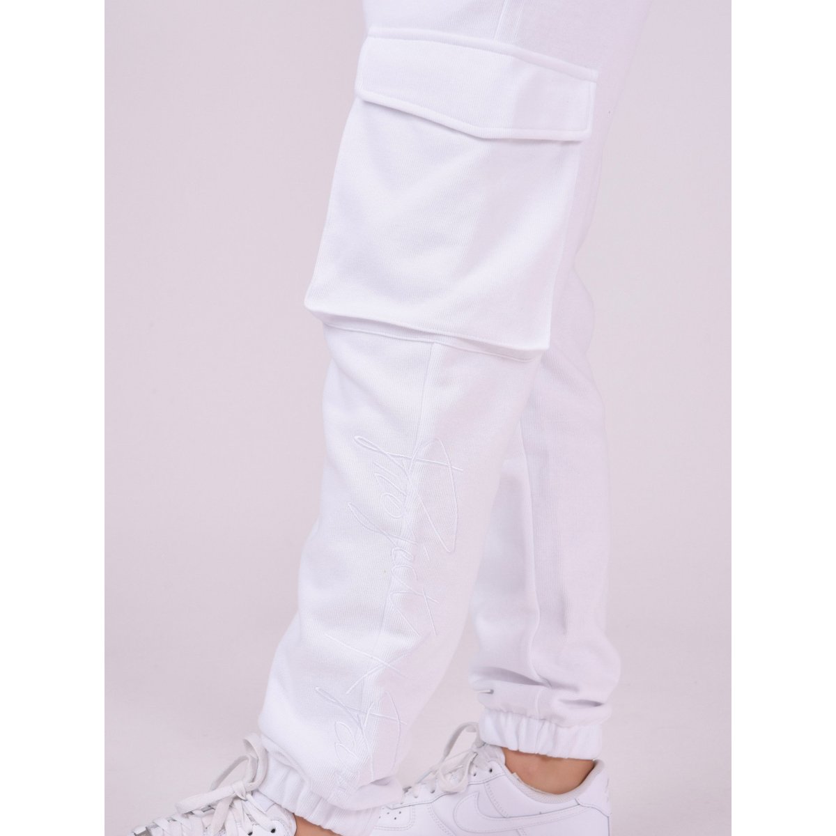 Pantalon cargo basic blanc, PROJECT X