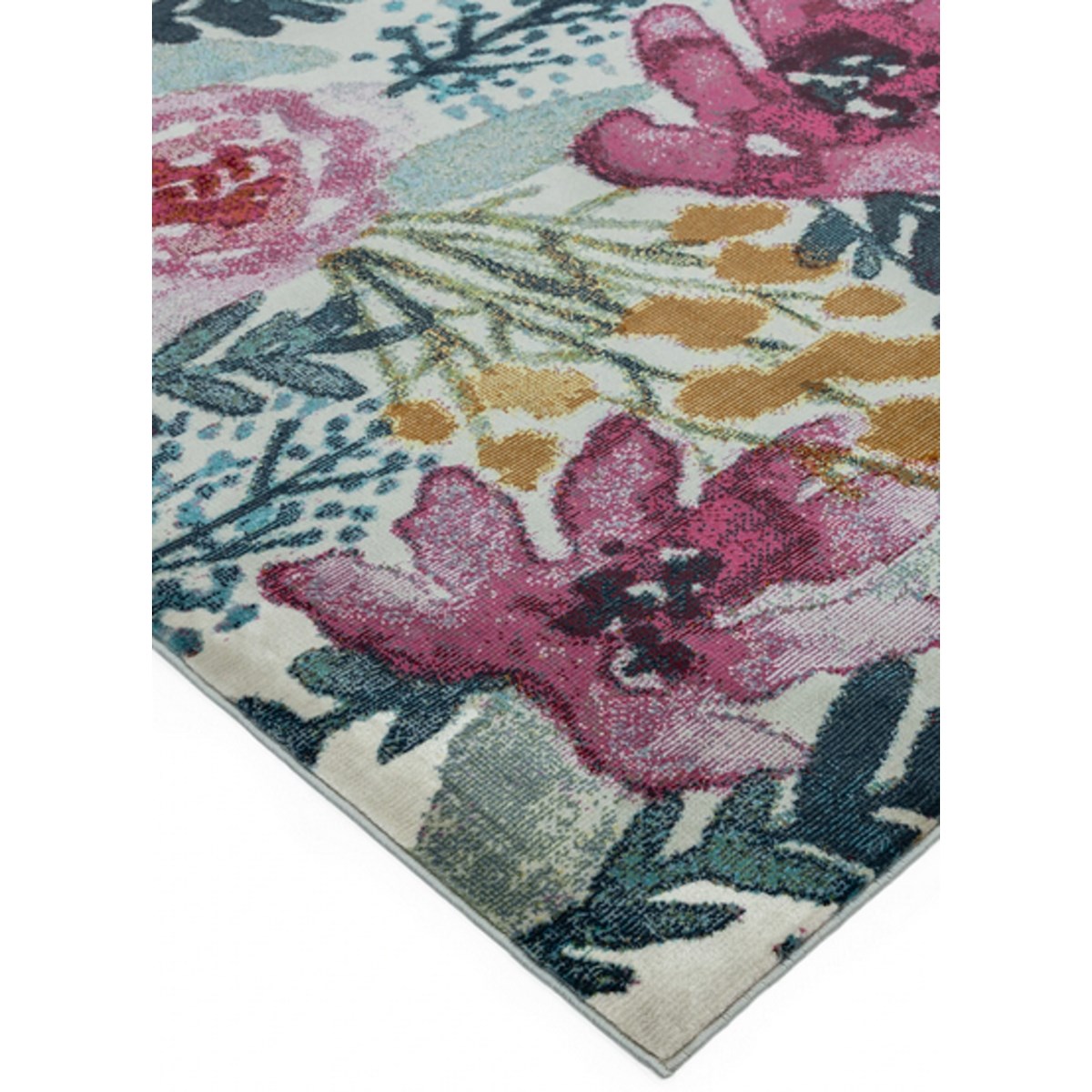 Tapis salon et chambre moderne tissé plat EMILIO MEADOW multicolore, NOVATREND