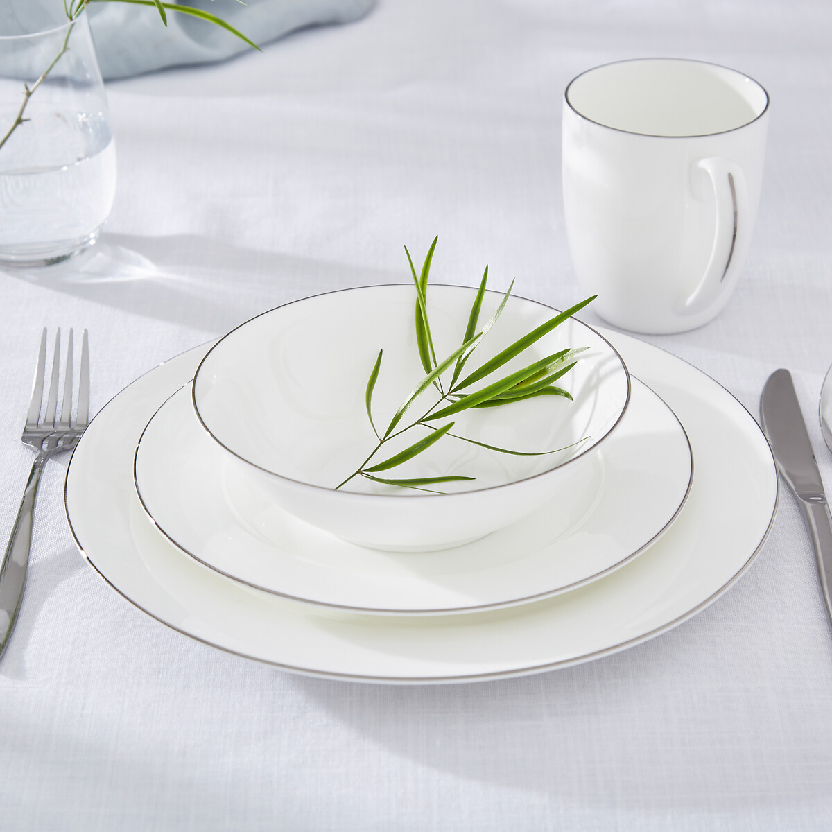 16-Piece Serendipity Platinum Dinner Set white, ROYAL WORCESTER