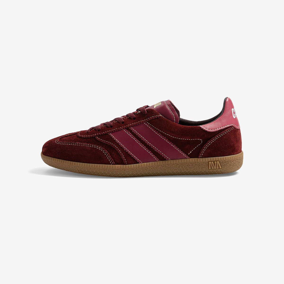 Baskets en cuir bordeaux, CAVAL