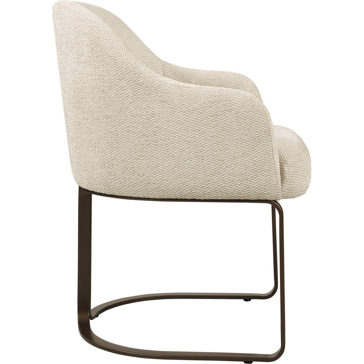 Chaise de salle à manger en tissu texturé naturel boldweave, RECOLLECTION