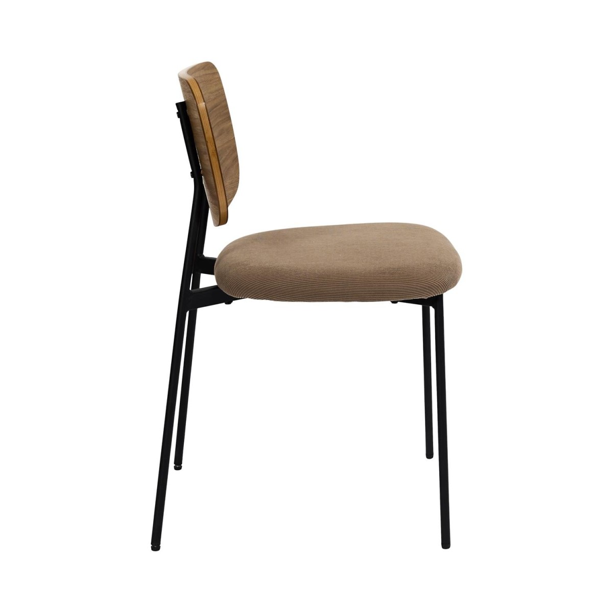 Lot de 4 Chaises taupe NOAN marron, CALICOSY