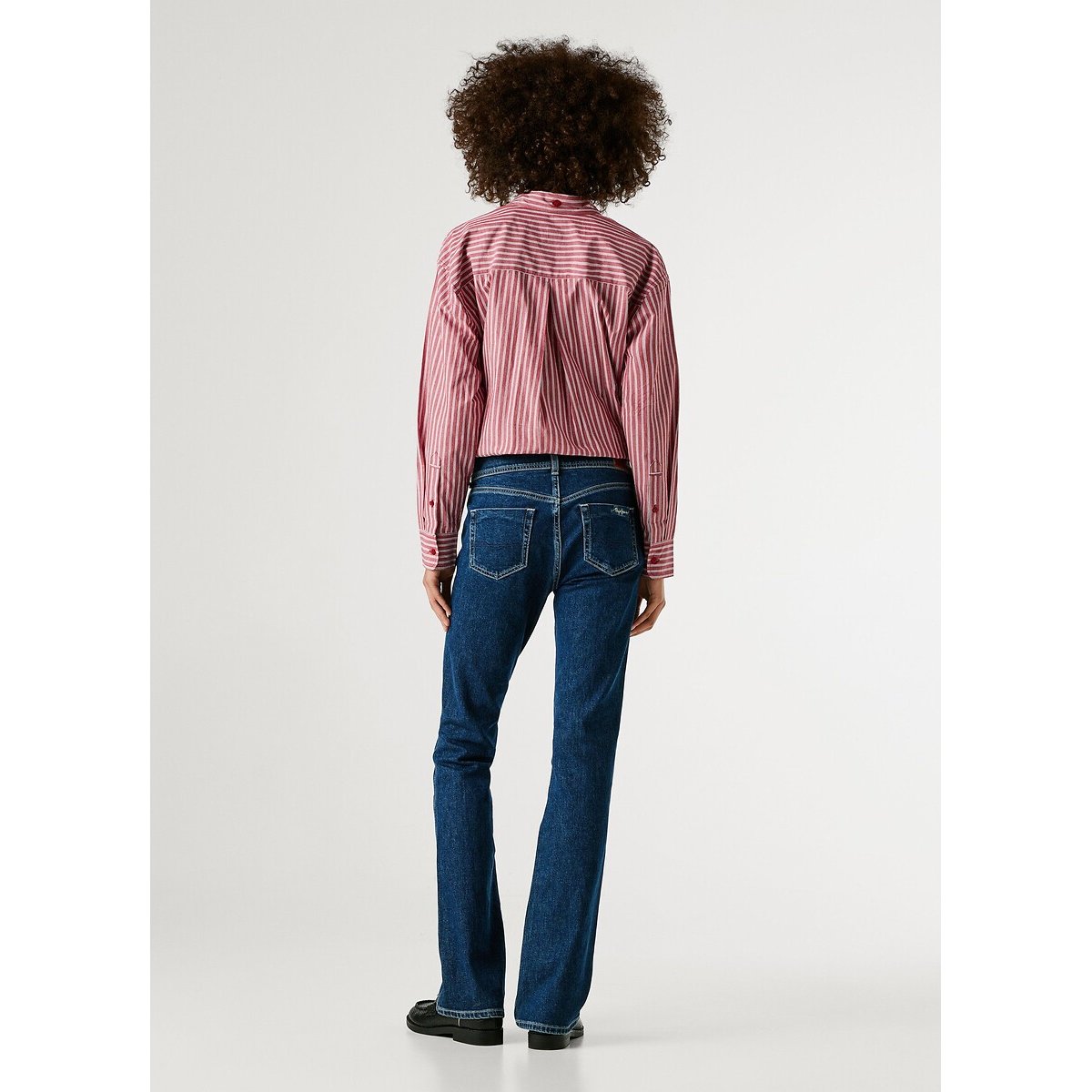Jean bootcut taille standard PIPER stone wash royal blue, PEPE JEANS