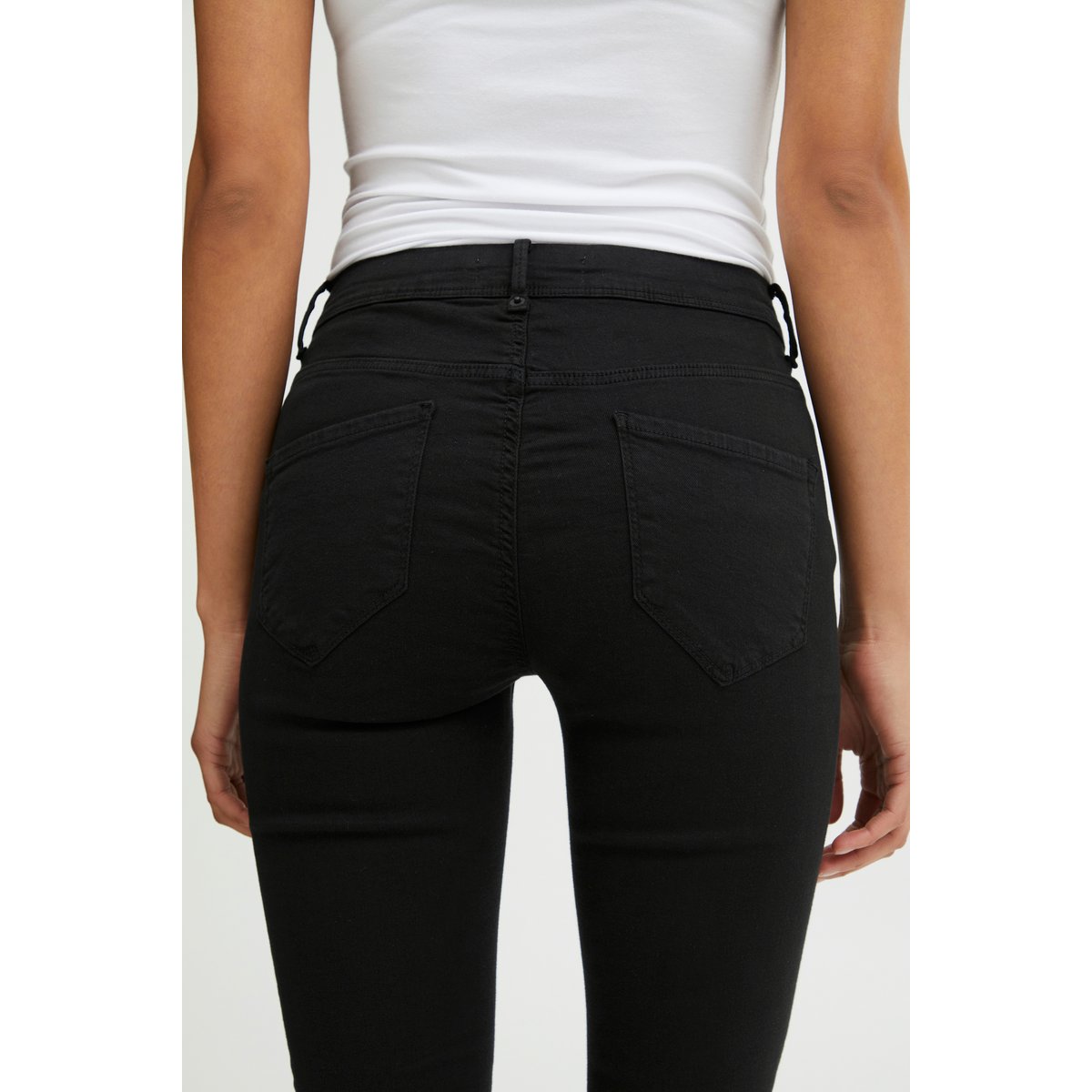 Jeans coupe skinny, taille mi-haute noir, ICHI