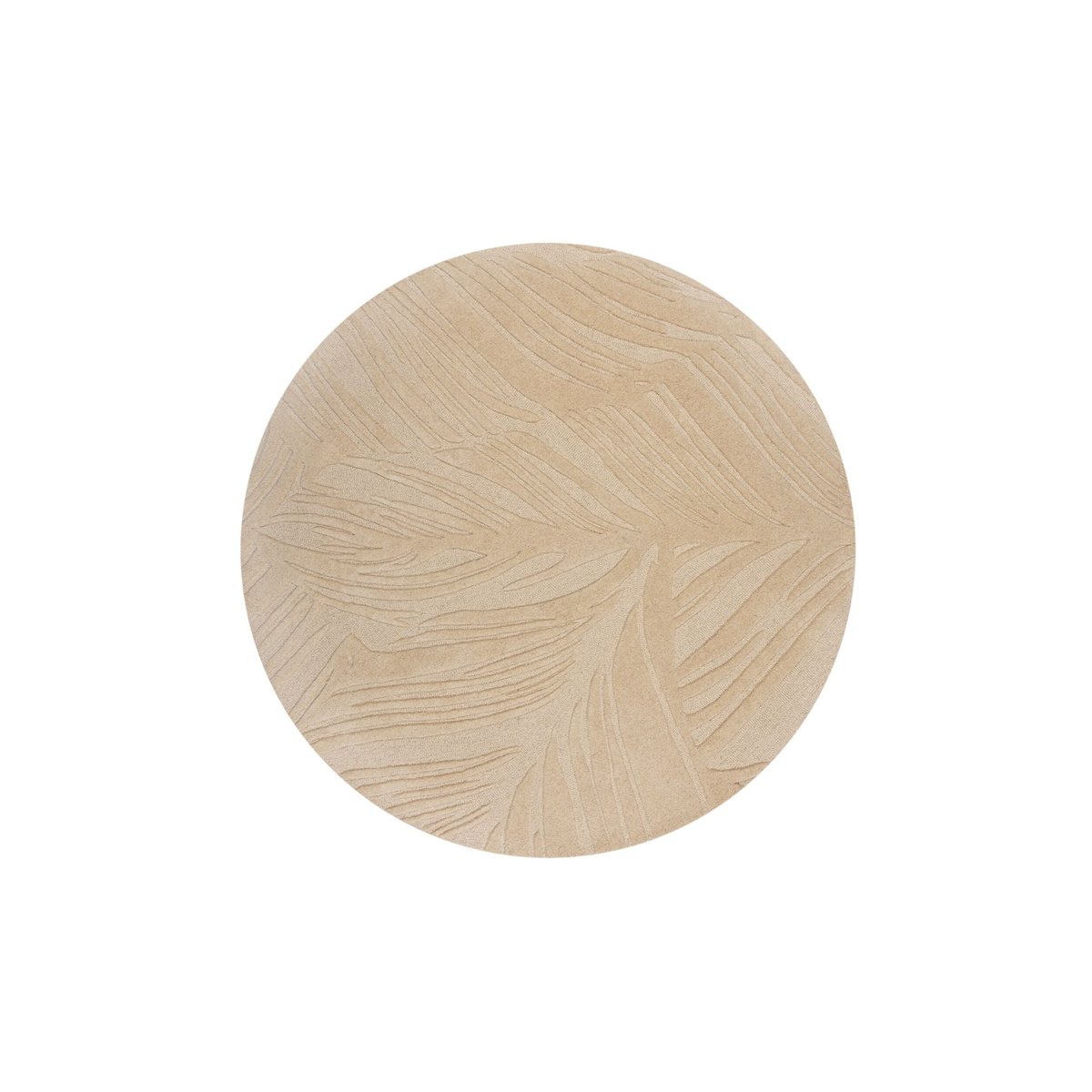 Tapis en laine rond FEUILLAGE beige, FLAIR RUGS