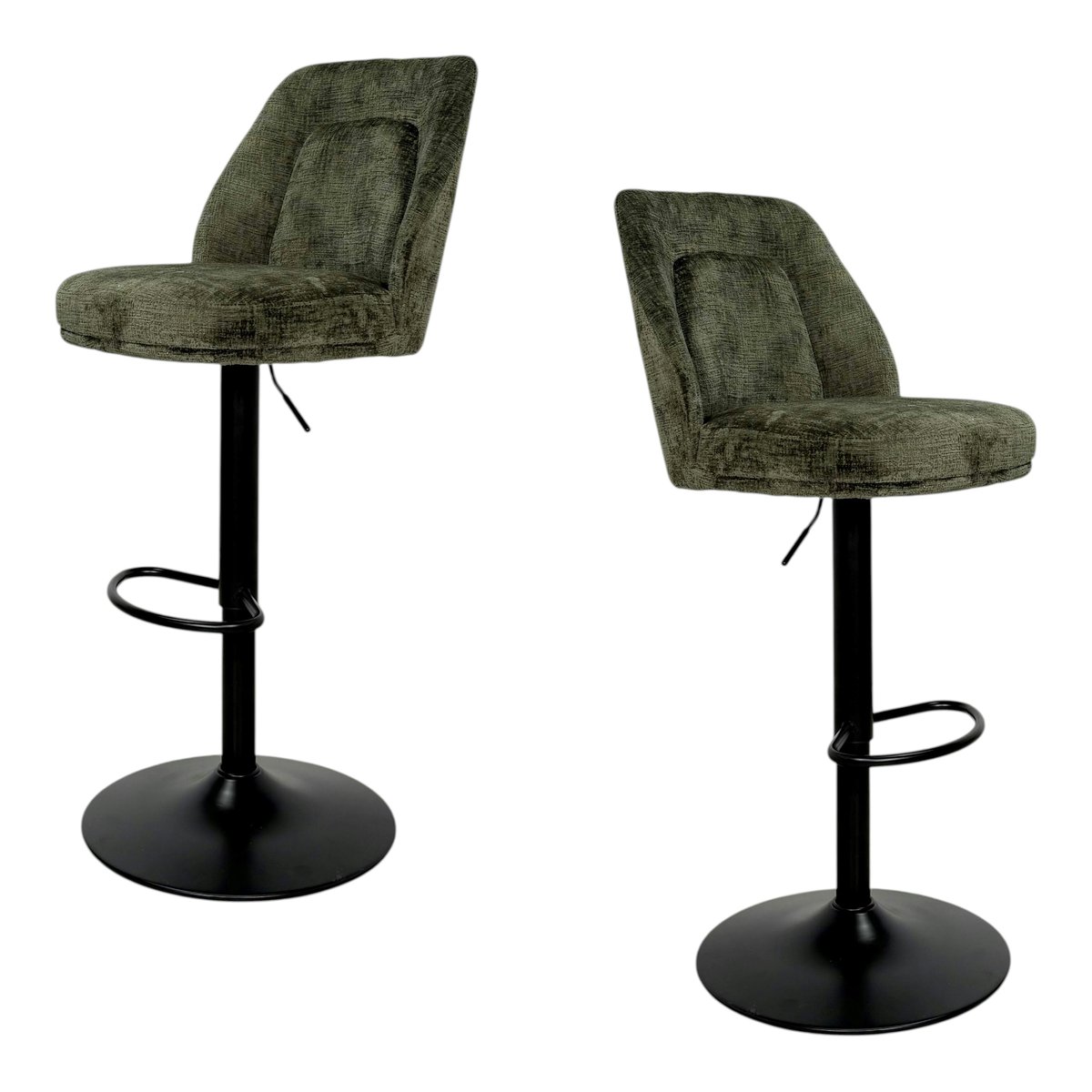 Chaise de bar pivotante et réglable (lot de 2) IENA vert, PIER IMPORT