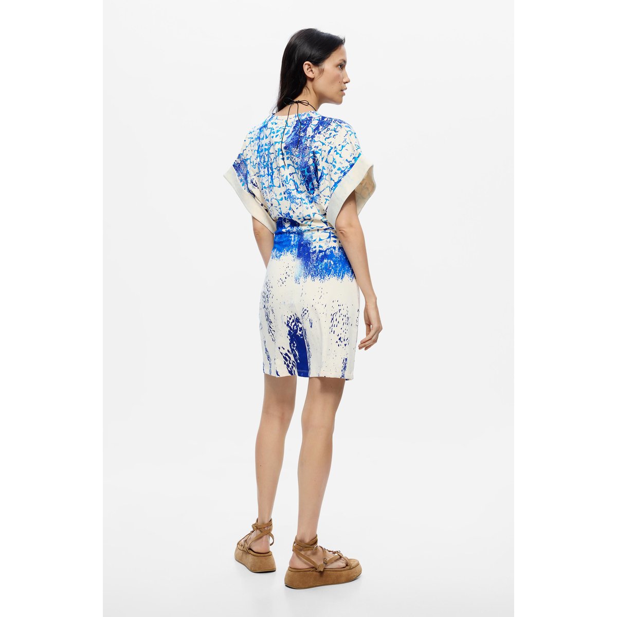 Robe en maille imprimée M. C. Lacroix blanc, DESIGUAL