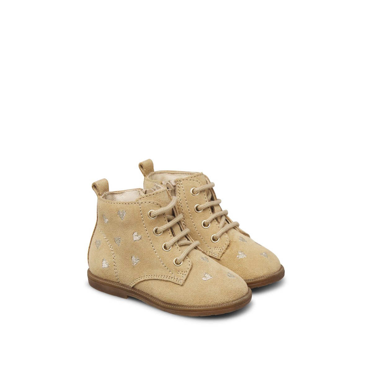 Bottines en suède ROBIN NEW EMBR.HEARTS ZIP beige-marron, FALCOTTO