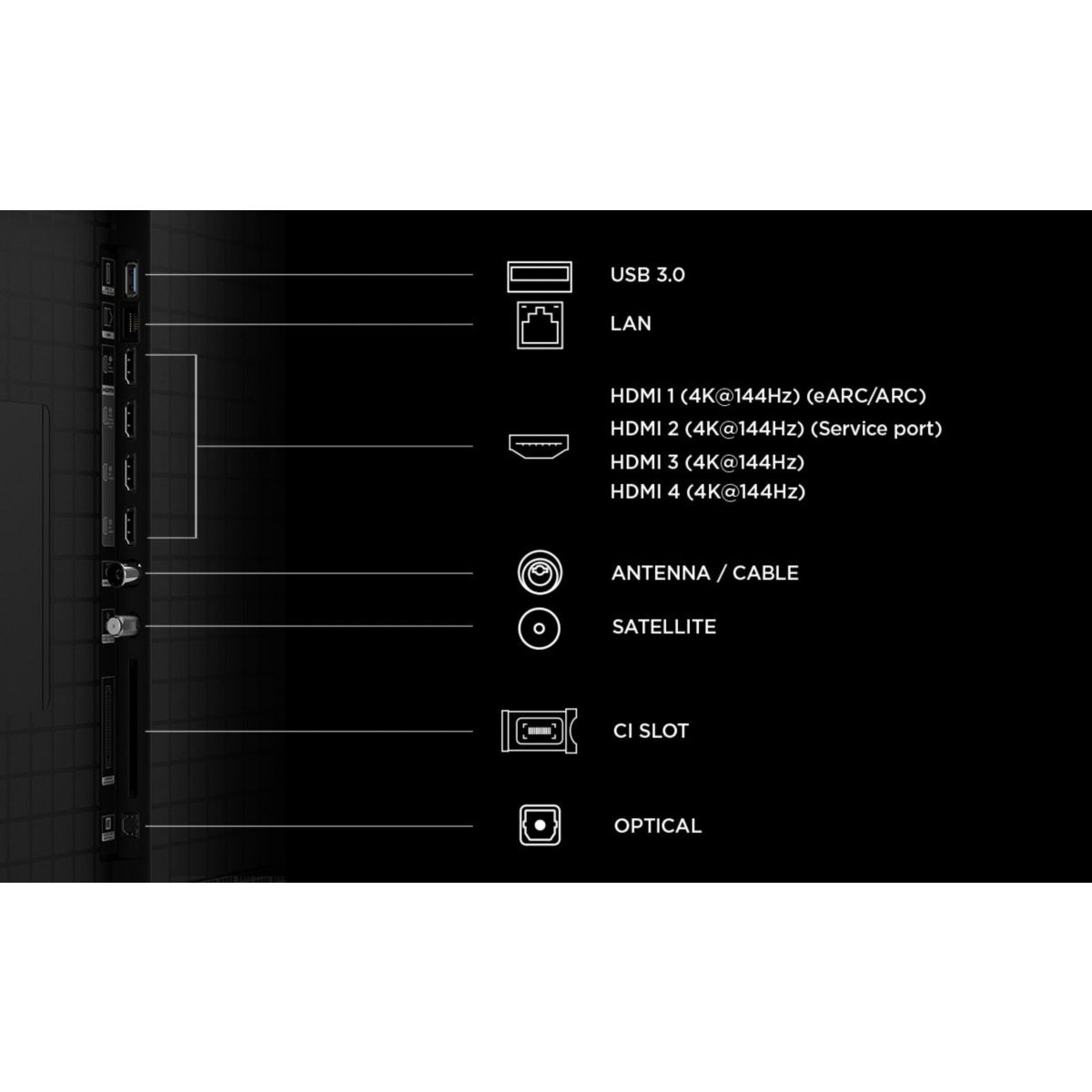 TV Mini LED 85C89L (2026) 85" (215 cm) couleur unique, TCL