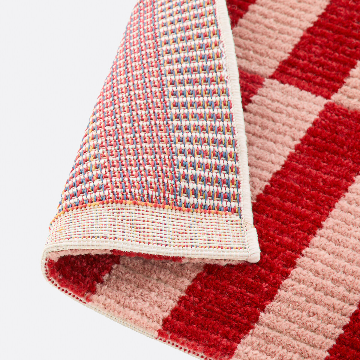 Alfombra para dormitorio, TABAKA rojo/rosa, LA REDOUTE INTERIEURS