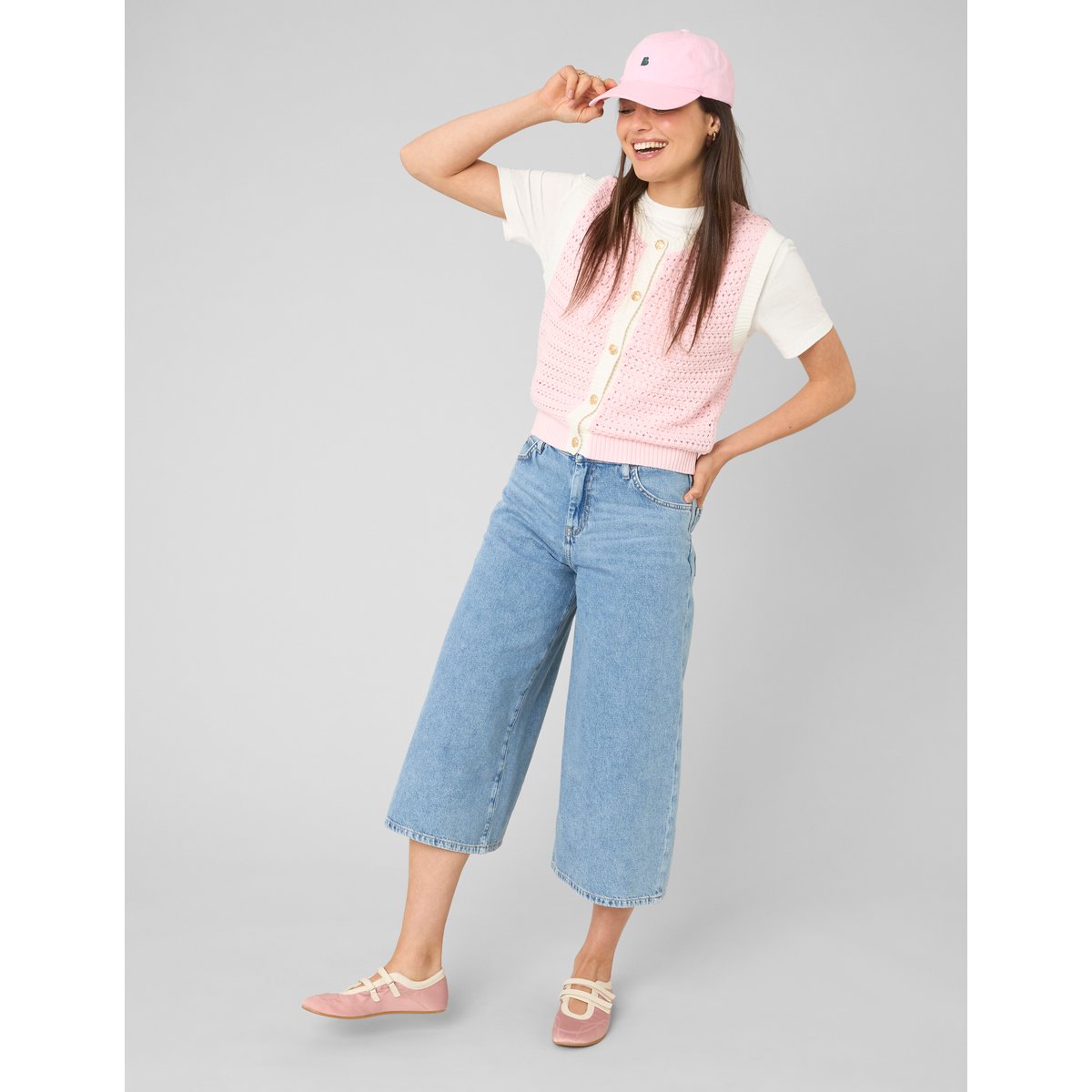 Gilet sans manches rose pâle, BZB