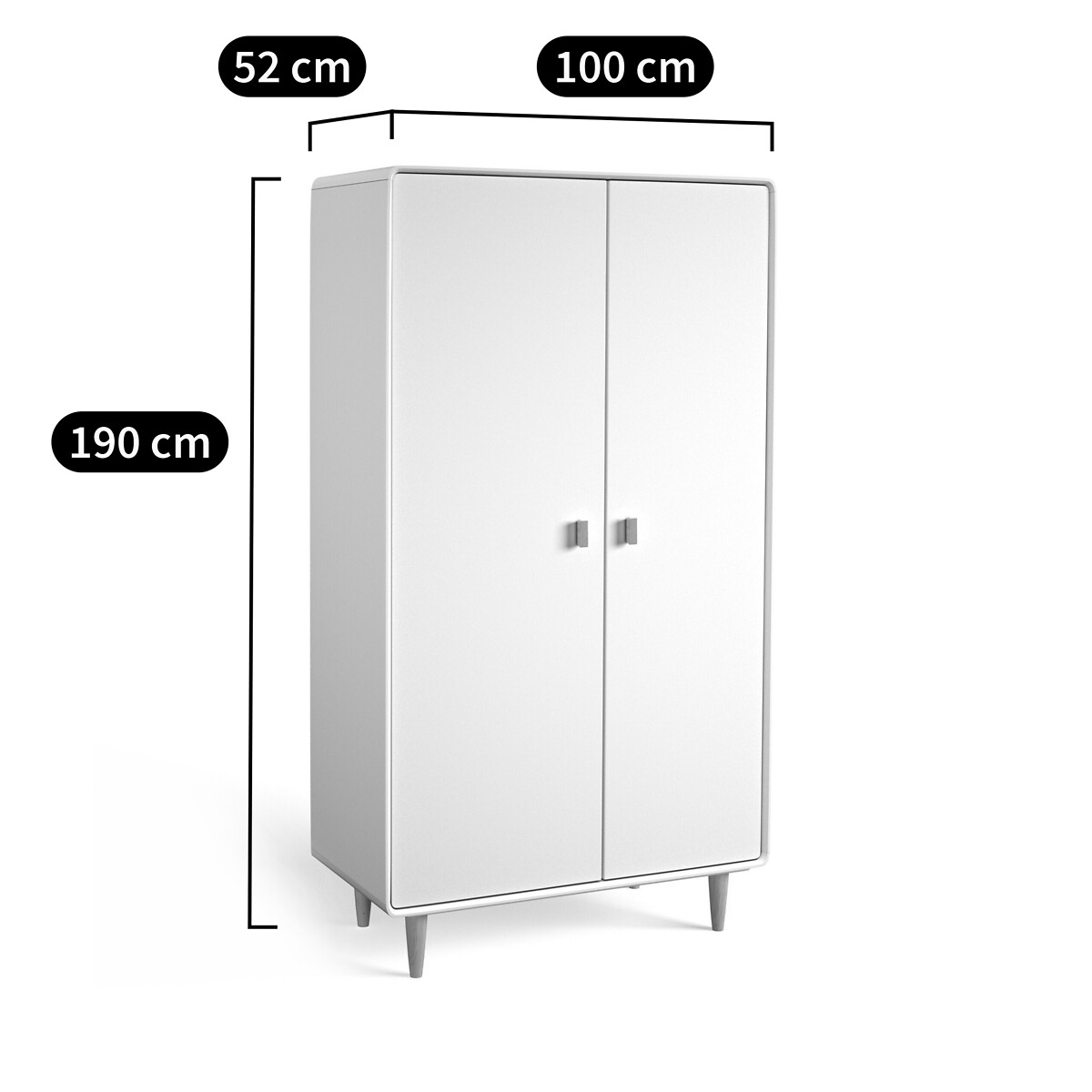 Jimi Double Wardrobe white, LA REDOUTE INTERIEURS