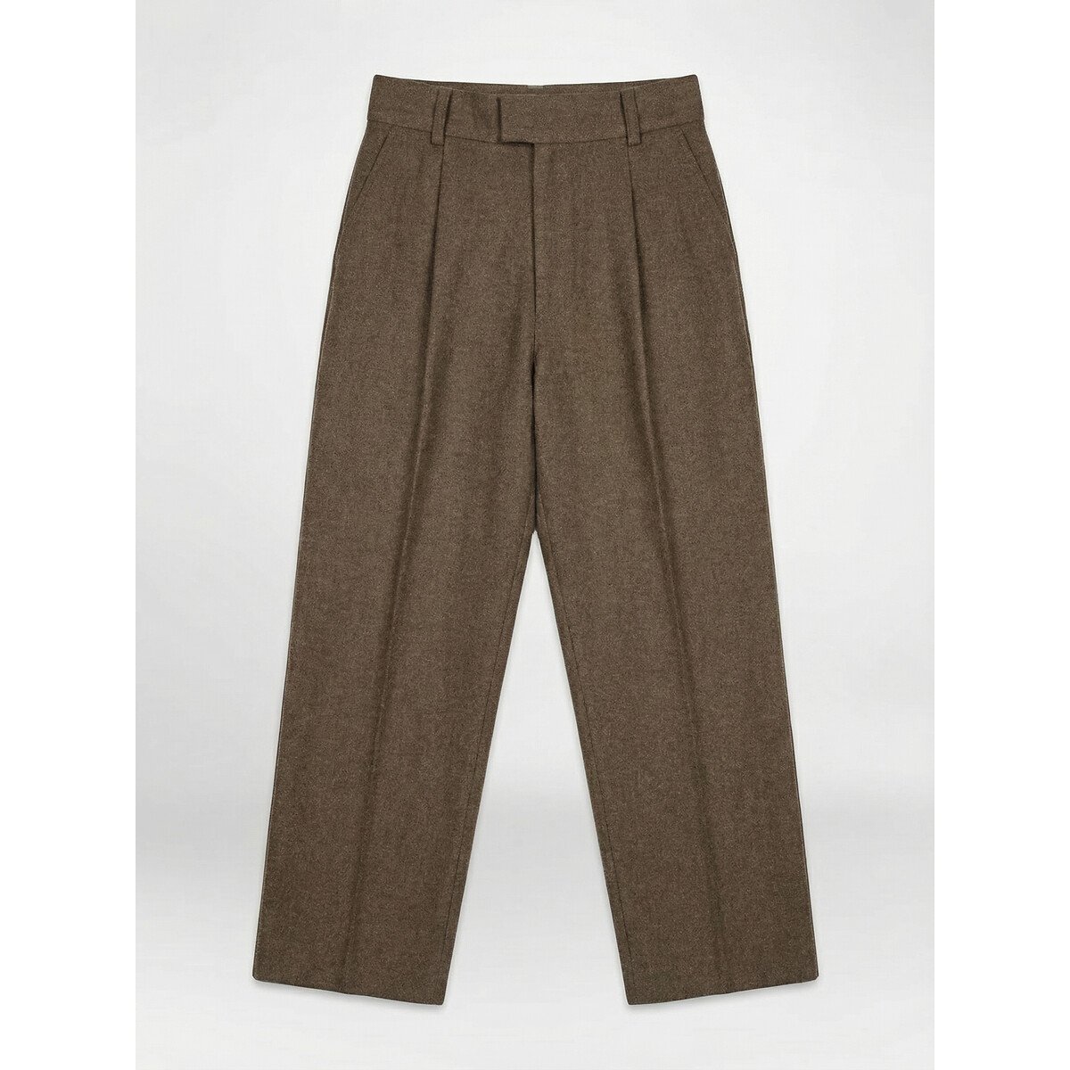 Pantalon droit à pinces, PASHA marron, LEON & HARPER